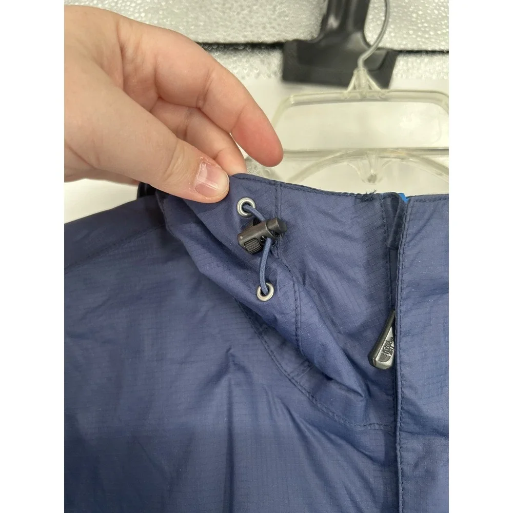 The North Face Rain Windbreaker Jacket Mens 2XL Navy Blue Colorblock Full Zip Up